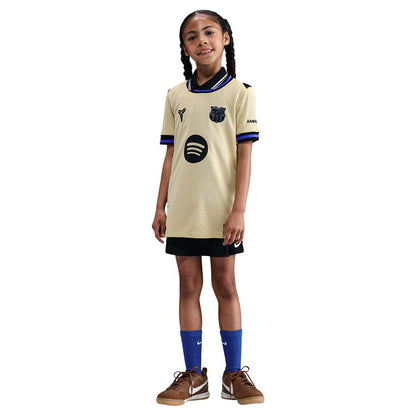 NIKE เสื้อแข่งเด็กทีมบาร์เซโลนา ชุดเยือน เกรด Stadium ฤดูกาล 2025/26