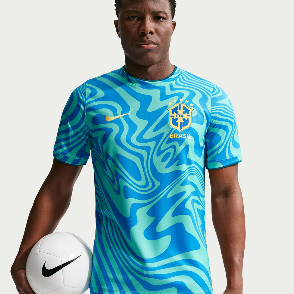 NIKE Brazil Academy Pro Pre-Match Men's Football T-Shirt - Supersports Thailand Supersports Thailand