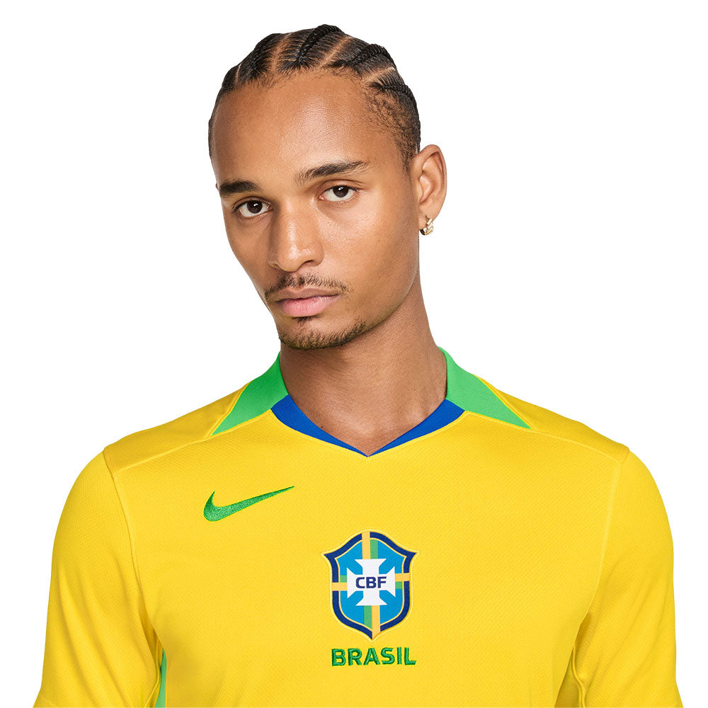 NIKE เสื้อแข่งผู้ชายทีมฟุตบอลหญิงทีมชาติบราซิล ชุดเหย้า เกรด Stadium ฤดูกาล 2025/26