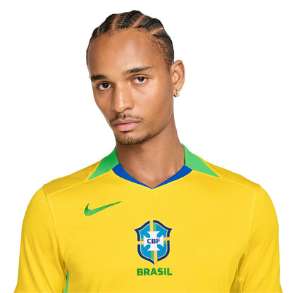 NIKE เสื้อแข่งผู้ชายทีมฟุตบอลหญิงทีมชาติบราซิล ชุดเหย้า เกรด Stadium ฤดูกาล 2025/26
