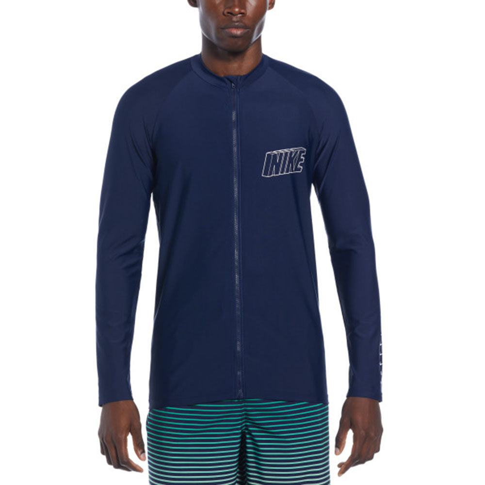 NIKE Essential Long-Sleeve Full-Zip Men's Rashguard