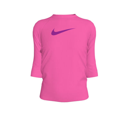 NIKE Short-Sleeve Hydroguard เสื้อรัชการ์ดเด็กผู้หญิง