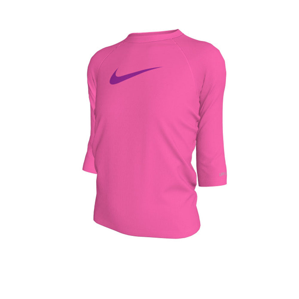 NIKE Short-Sleeve Hydroguard เสื้อรัชการ์ดเด็กผู้หญิง