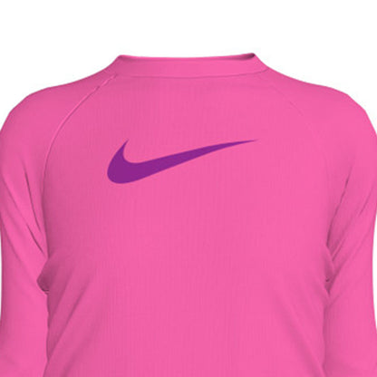 NIKE Short-Sleeve Hydroguard เสื้อรัชการ์ดเด็กผู้หญิง