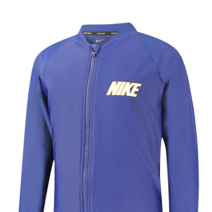 NIKE Long-Sleeve Zip Hydroguard Boys Rashguard