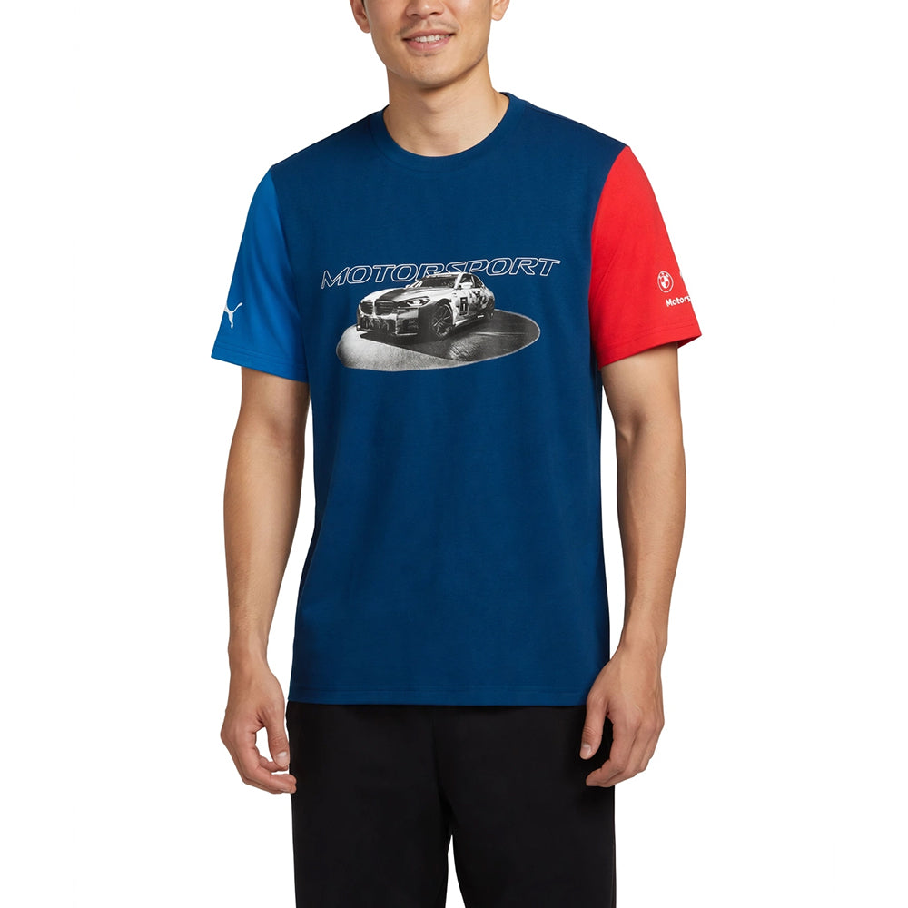 PUMA BMW M Motorsport Essentials Graphic เสื้อยืดผู้ชาย Supersports Thailand