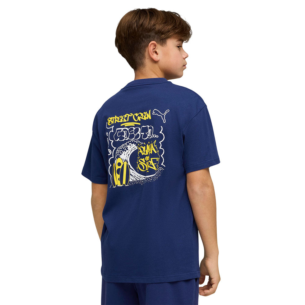 PUMA Mid 90s Relaxed Back Graphic Kids T-Shirt - Supersports Thailand Supersports Thailand