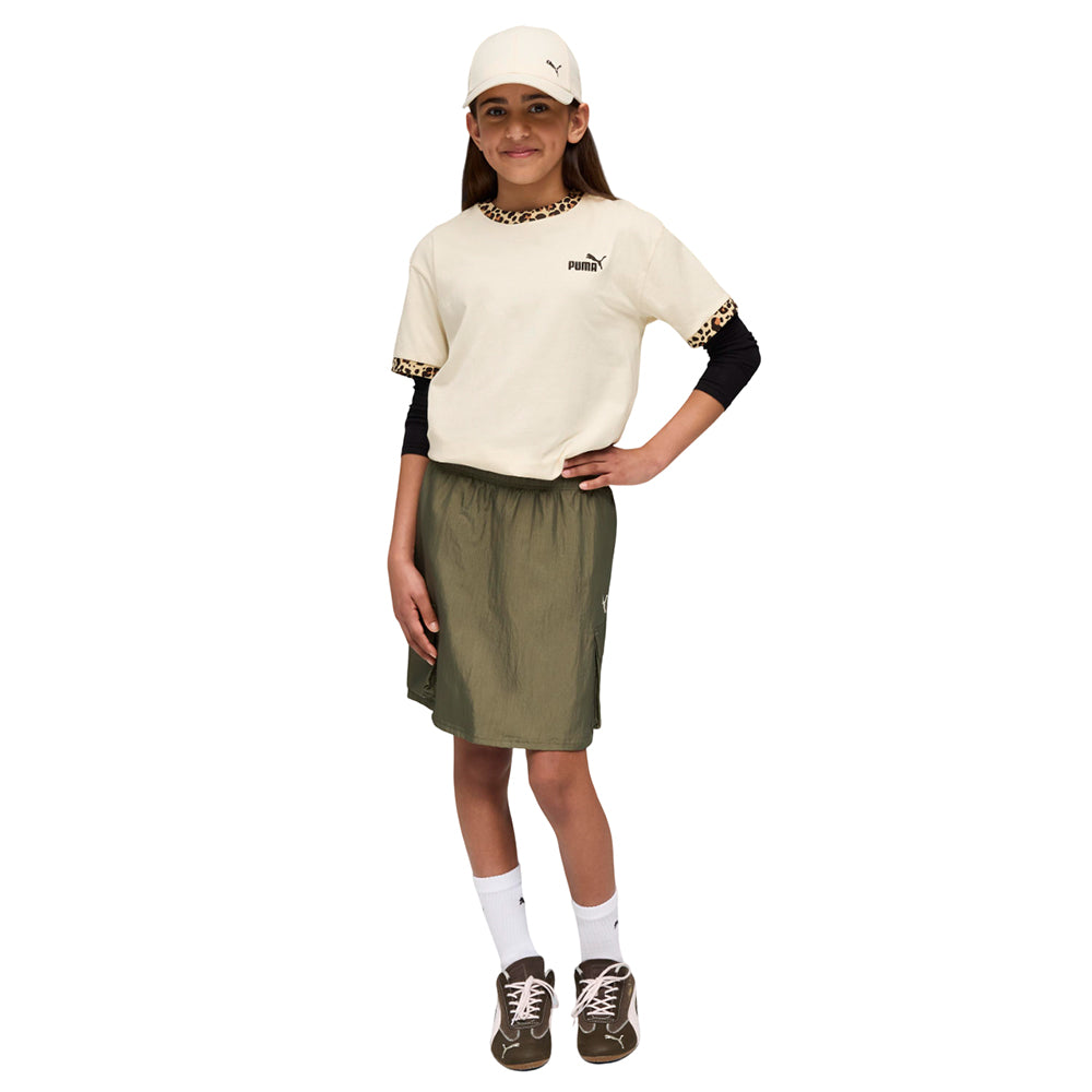 PUMA Bowtique Midi Woven Cargo กระโปรงเด็กผู้หญิง