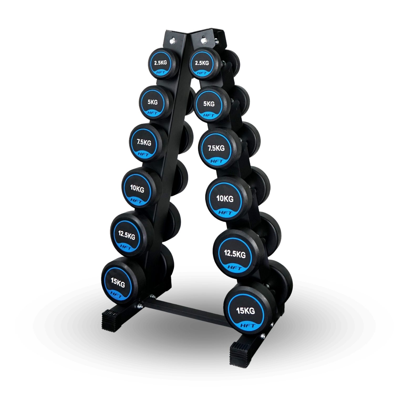 เซ็ตดัมเบล HFT 6 คู่ 2.5-15 kg แบบกลม พร้อมแร็ค R601 - Homefittools ...