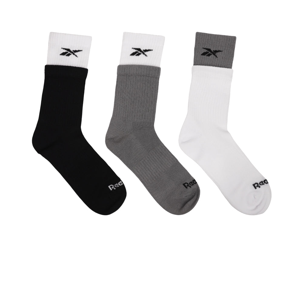 REEBOK Double Welt Crew Men's Socks (3 Pairs) - Supersports Thailand