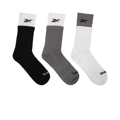 REEBOK Double Welt Crew Men's Socks (3 Pairs) - Supersports Thailand
