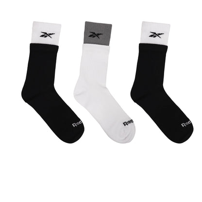 REEBOK Double Welt Crew Men's Socks (3 Pairs) - Supersports Thailand
