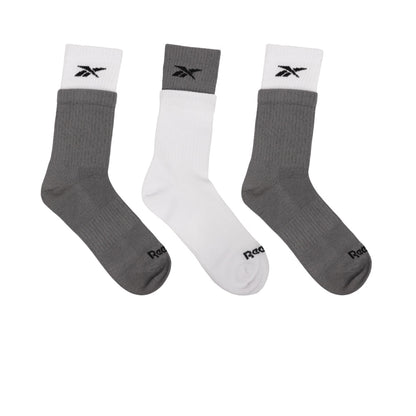 REEBOK Double Welt Crew Men's Socks (3 Pairs) - Supersports Thailand