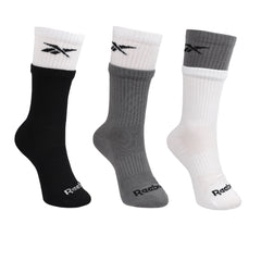 REEBOK Double Welt Crew ถุงเท้าผู้หญิง (แพ็ค 3 คู่)