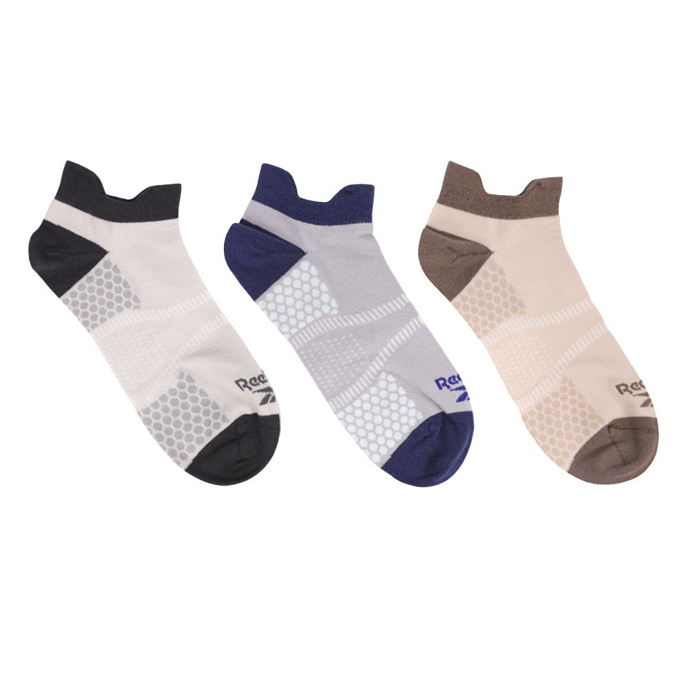 REEBOK Double Heel Tab No Show Men's Socks (3 Pairs)