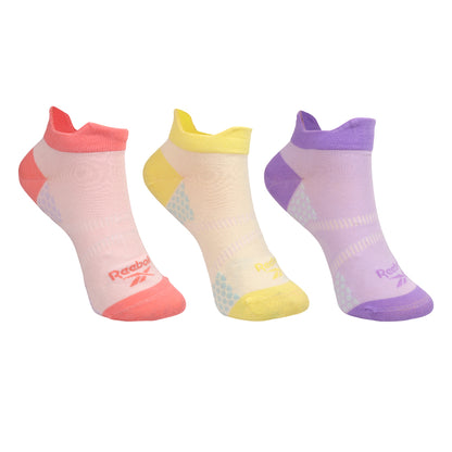 REEBOK Double Heel Tab No Show ถุงเท้าผู้หญิง (แพ็ค 3 คู่)