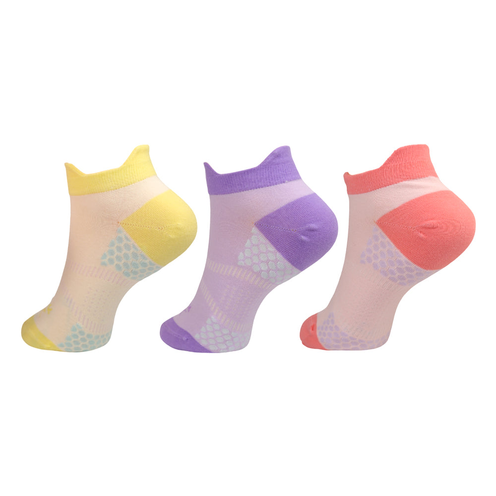 REEBOK Double Heel Tab No Show ถุงเท้าผู้หญิง (แพ็ค 3 คู่)