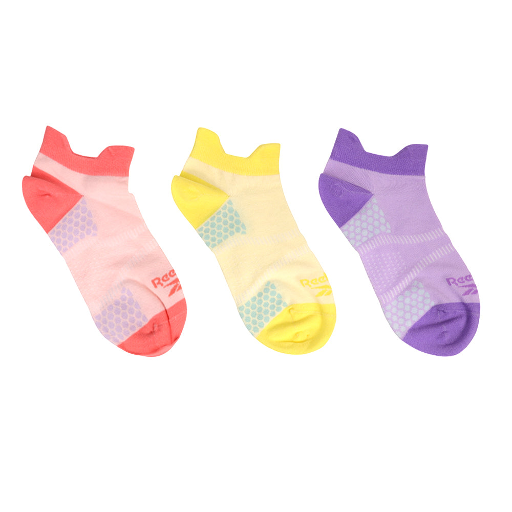 REEBOK Double Heel Tab No Show ถุงเท้าผู้หญิง (แพ็ค 3 คู่)