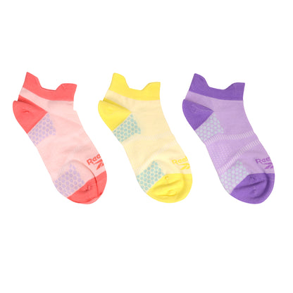 REEBOK Double Heel Tab No Show ถุงเท้าผู้หญิง (แพ็ค 3 คู่)