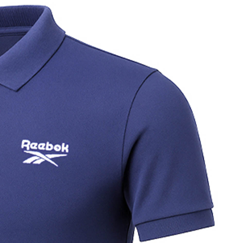 REEBOK Embroidered Men's Polo Shirt สีฟ้า (Blue) XS (US SIZE)