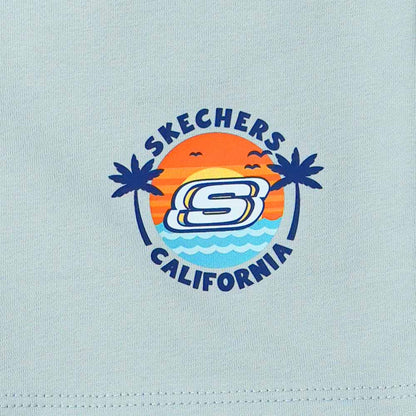 SKECHERS Grey กางเกงลำลองขาสั้นเด็กผู้ชาย