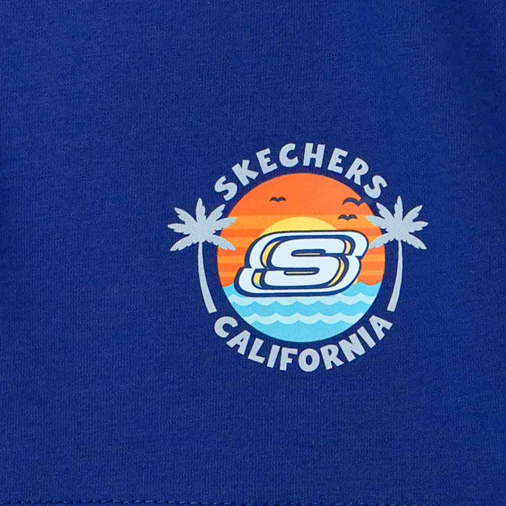 SKECHERS Blue กางเกงลำลองขาสั้นเด็กผู้ชาย Supersports Thailand