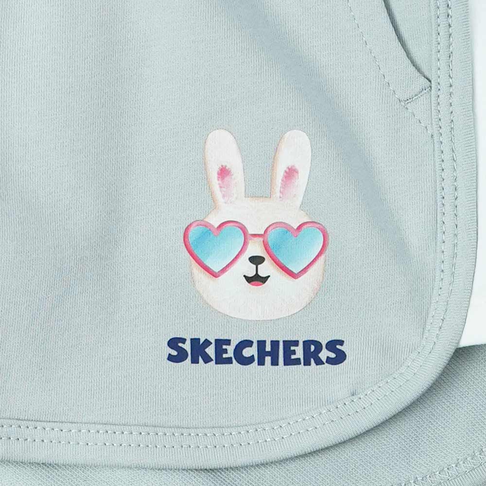 SKECHERS Grey กางเกงลำลองขาสั้นเด็กผู้หญิง Supersports Thailand