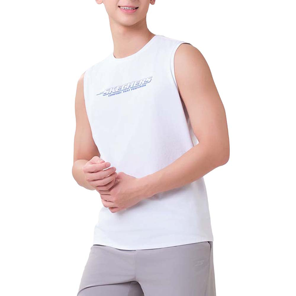 SKECHERS Performance Sleeveless เสื้อกล้ามออกกำลังกายผู้ชาย Supersports Thailand