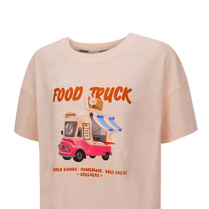 SKECHERS Food Truck Short Sleeve เสื้อยืดเด็กผู้หญิง