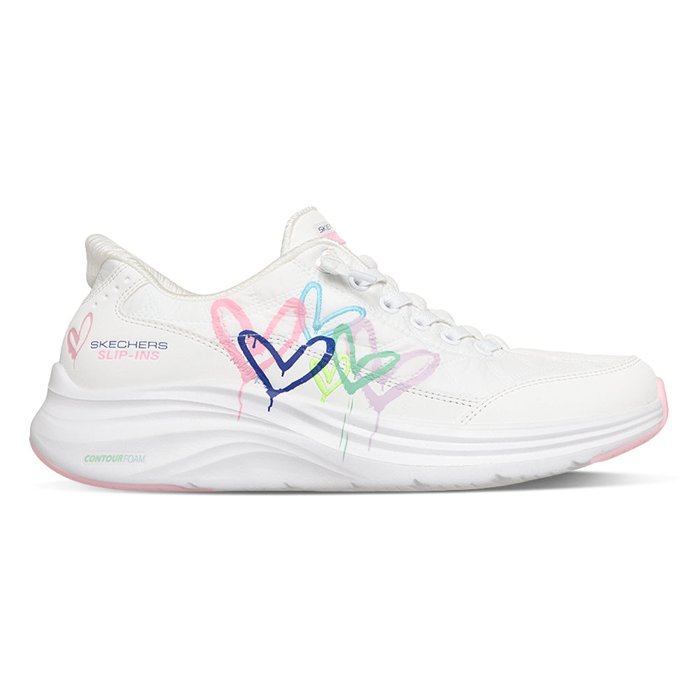 SKECHERS Slip-ins JGoldcrown: Contour Foam - Cozy Fit Timeless Heart รองเท้าลำลองผู้หญิง Supersports Thailand
