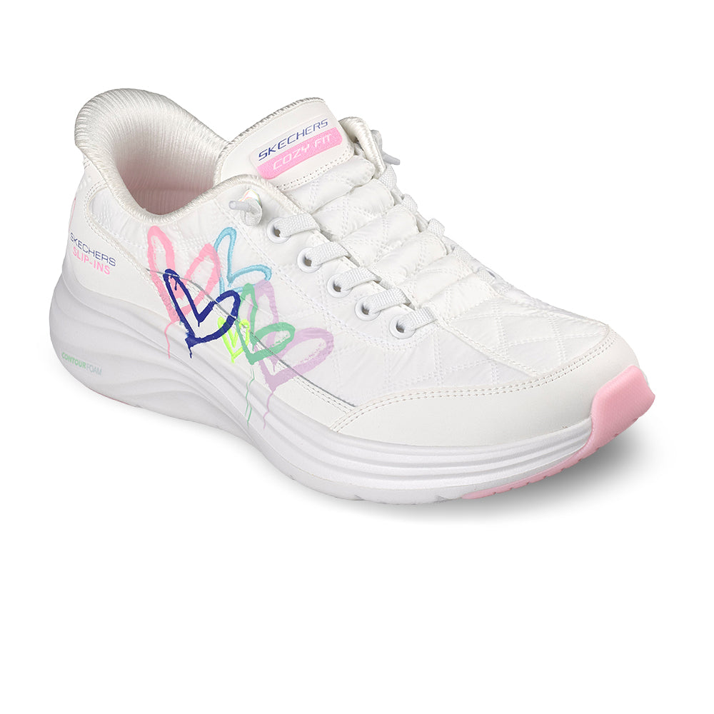 SKECHERS Slip-ins JGoldcrown: Contour Foam - Cozy Fit Timeless Heart รองเท้าลำลองผู้หญิง Supersports Thailand