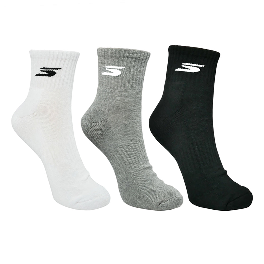 SKECHERS Quarter Sock Unisex Socks (3 Pairs) - Supersports Thailand