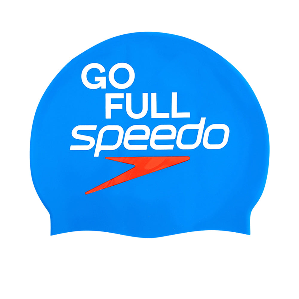 SPEEDO Slogan Printed หมวกว่ายน้ำผู้ใหญ่