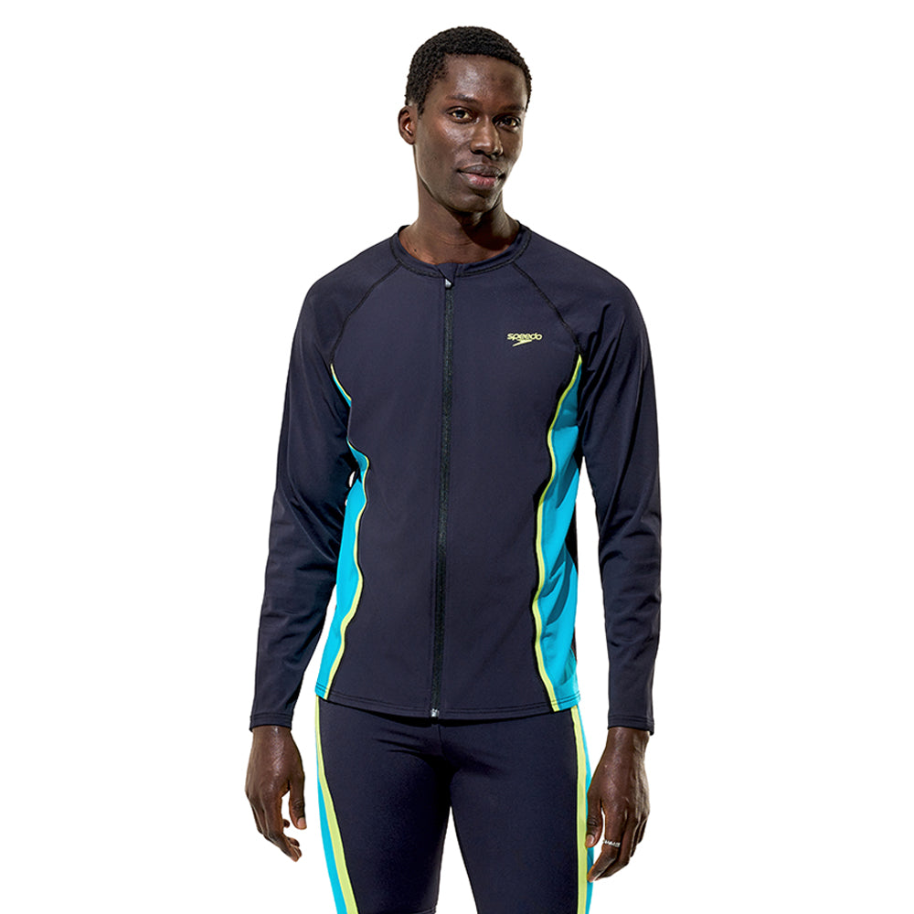 SPEEDO Hyperboom Splice Long Sleeve Zip Men's Rashguard - Supersports Thailand Supersports Thailand