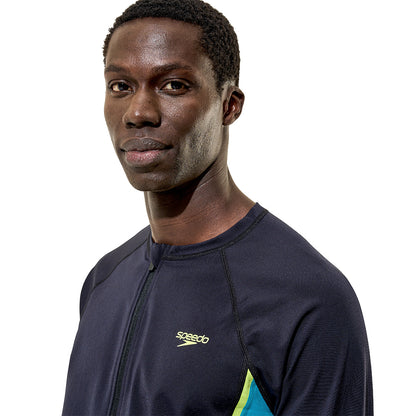SPEEDO Hyperboom Splice Long Sleeve Zip Men's Rashguard - Supersports Thailand