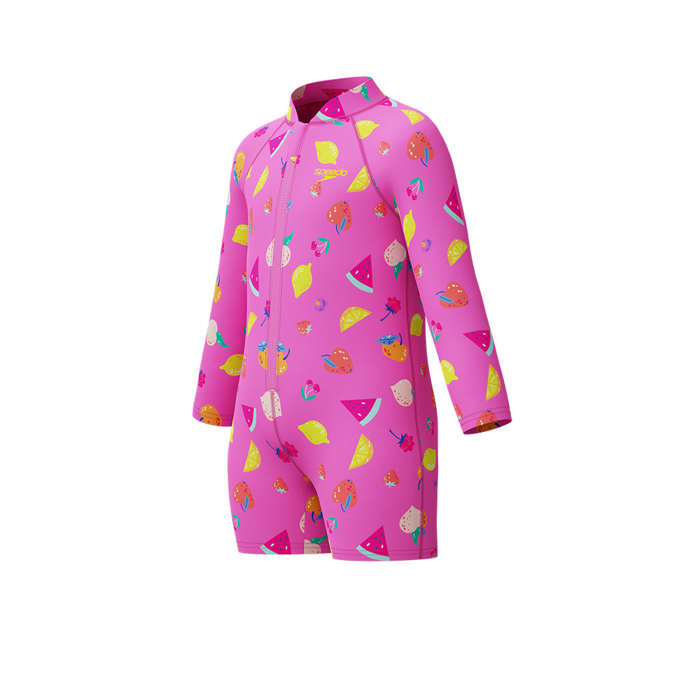 SPEEDO Printed Long Sleeve Zip Girls Swimsuit - Supersports Thailand Supersports Thailand