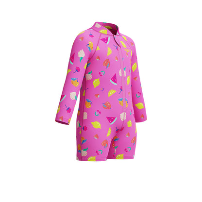 SPEEDO Printed Long Sleeve Zip Girls Swimsuit - Supersports Thailand