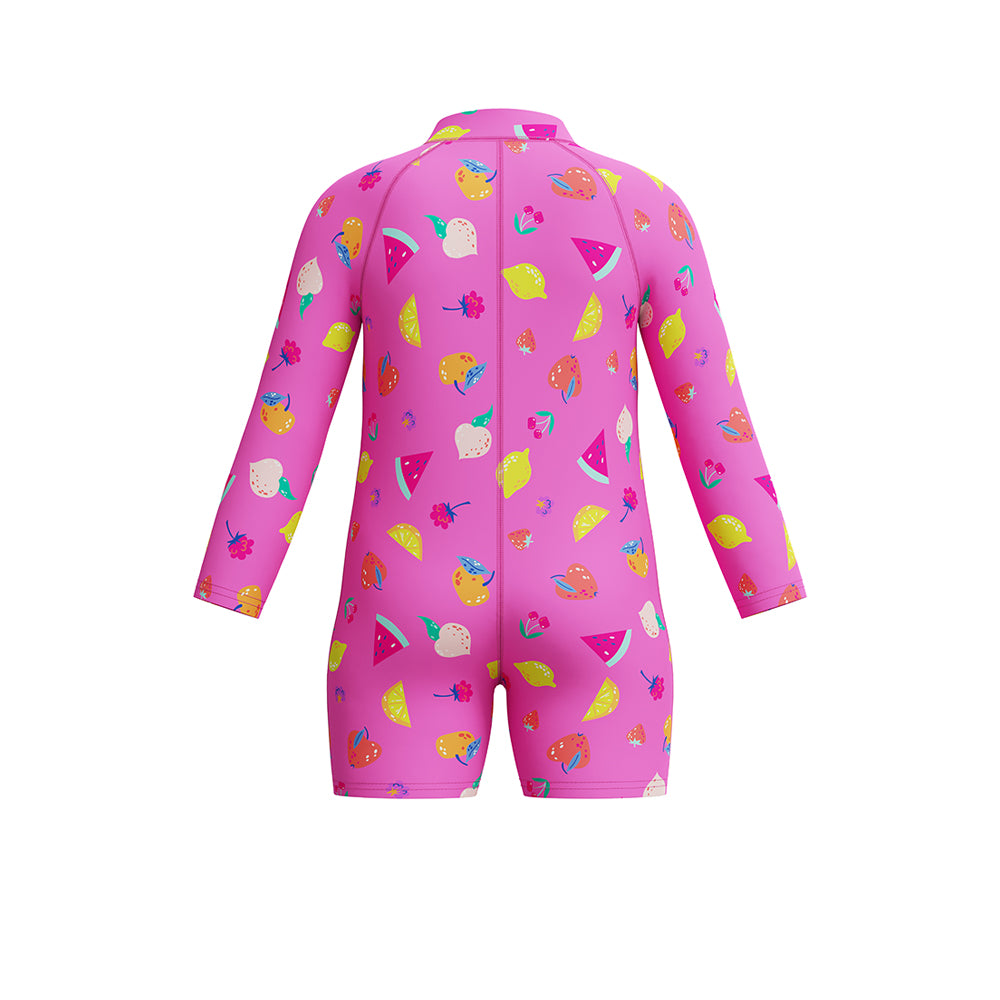 SPEEDO Printed Long Sleeve Zip Girls Swimsuit - Supersports Thailand Supersports Thailand