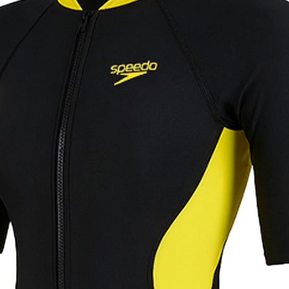 SPEEDO Zip Front Short Sleeve Kneesuit ชุดว่ายน้ำผู้หญิง
