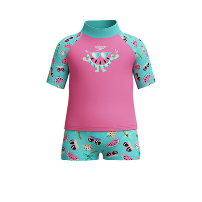 SPEEDO Digital Short Sleeve Rash Top & Jammer Set Girls Swimsuit - Supersports Thailand