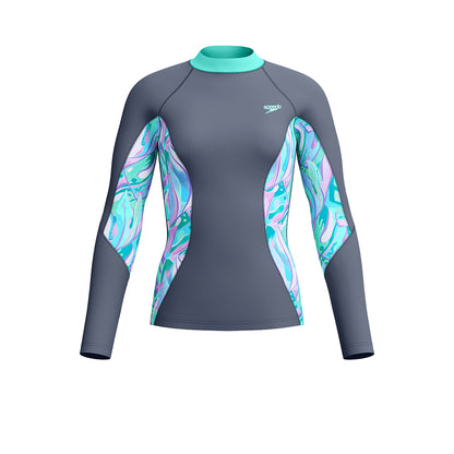 SPEEDO Printed Long Sleeve เสื้อรัชการ์ดผู้หญิง 