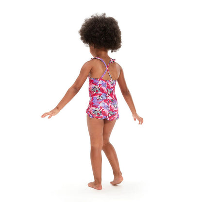 SPEEDO Learn To Swim Printed Frill Thinstrap Girls Swimsuit - Supersports Thailand