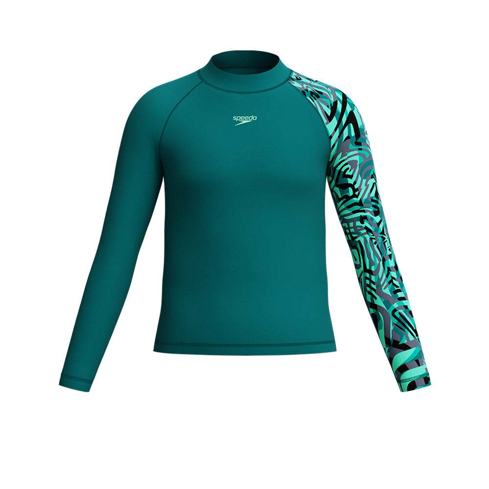 SPEEDO Printed Long Sleeve เสื้อรัชการ์ดเด็กผู้ชาย