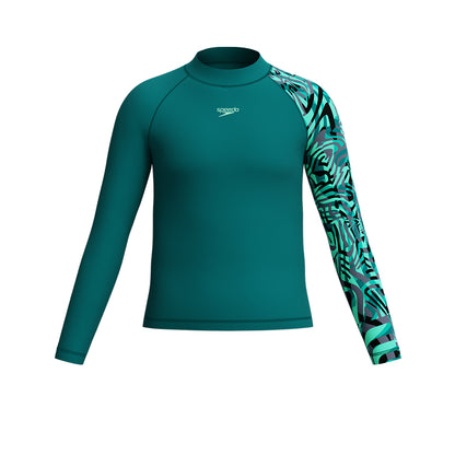 SPEEDO Printed Long Sleeve เสื้อรัชการ์ดเด็กผู้ชาย