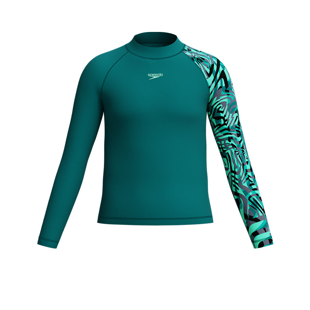 SPEEDO Printed Long Sleeve Boys Rashguard - Supersports Thailand Supersports Thailand