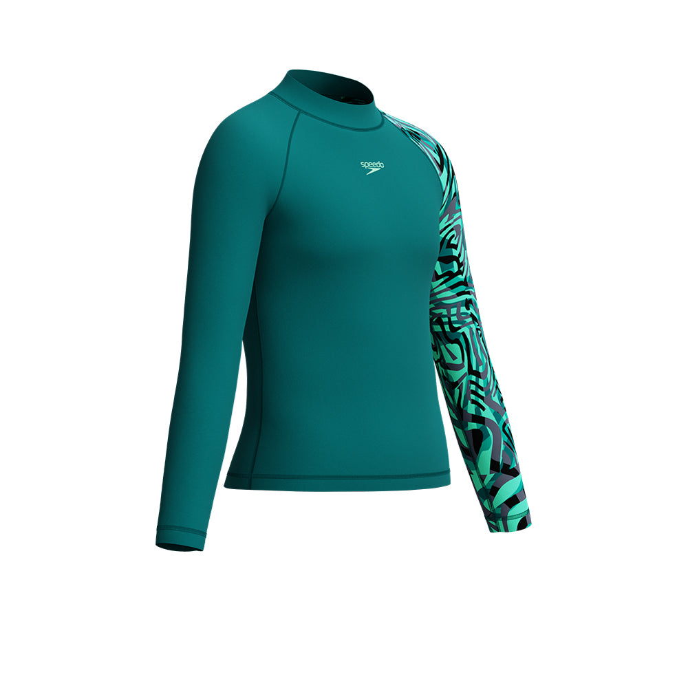 SPEEDO Printed Long Sleeve เสื้อรัชการ์ดเด็กผู้ชาย