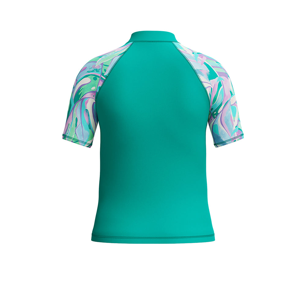 SPEEDO Printed Short Sleeve Girls Rashguard