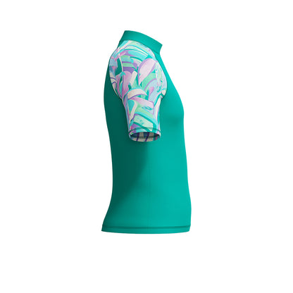 SPEEDO Printed Short Sleeve Girls Rashguard