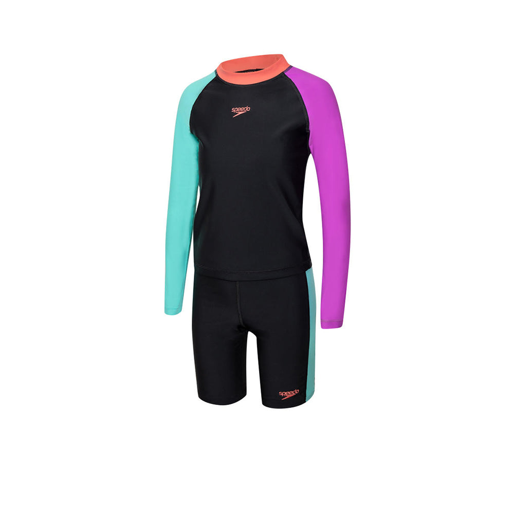 SPEEDO Colourblock Rash Top & Jammer Set Girls Swimsuit - Supersports Thailand