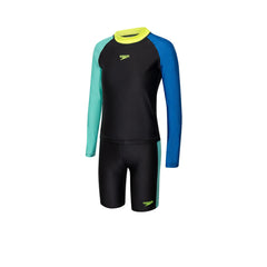 SPEEDO Colourblock Rash Top & Jammer Set Boys Swimsuit